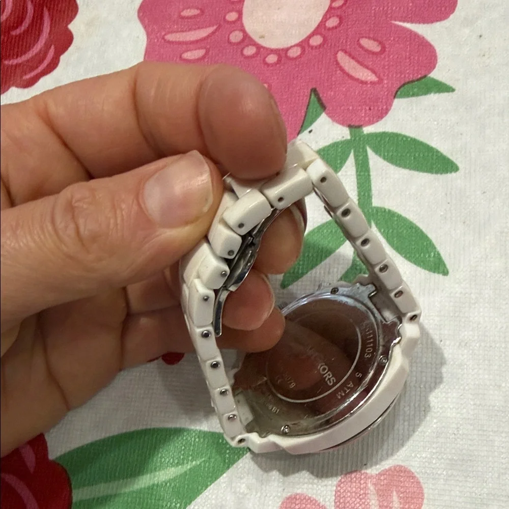Michael Kors white Watch with Crystal Bezel